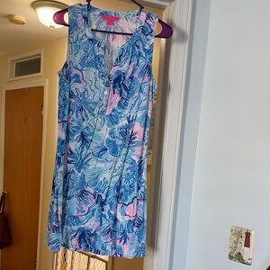 Sleeveless Blue and Pink Lilly Pulitzer Dress